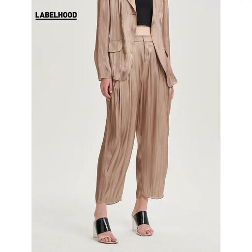 deepmoss2020春夏新品 拿铁水泽西装裤休闲长裤女 dm20ssPS07X3 商品图0