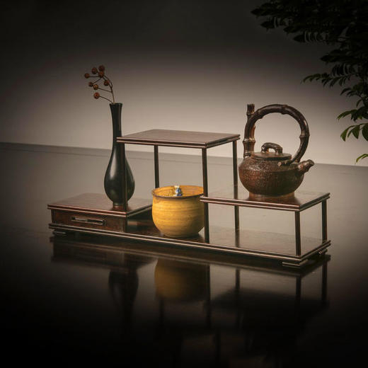 「小叶紫檀」“凸”字小博古架 商品图0