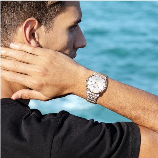 依波(EBOHR)日历钢带商务大气简约实心机械男表5101 商品图7