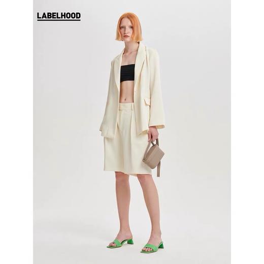 deepmoss2020春夏新款乳白色修身简约长袖西装外套女 dm20ssCT02AM 商品图1