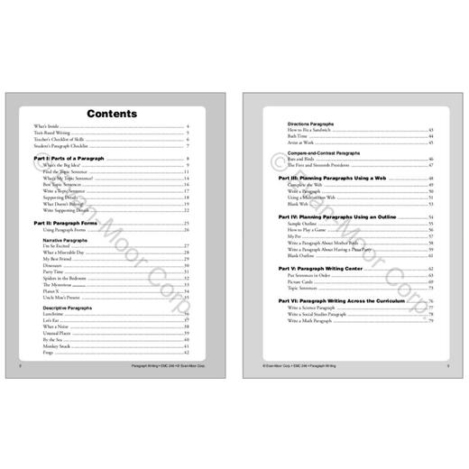 【Evan-Moor Best】 Paragraph Writing Grade 2-4 段落写作练习 二至四年级 美国加州原版教辅 商品图1