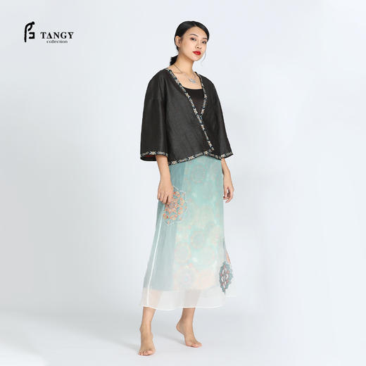 TANGY Collection天意莨绸绣花中式短外套 商品图2