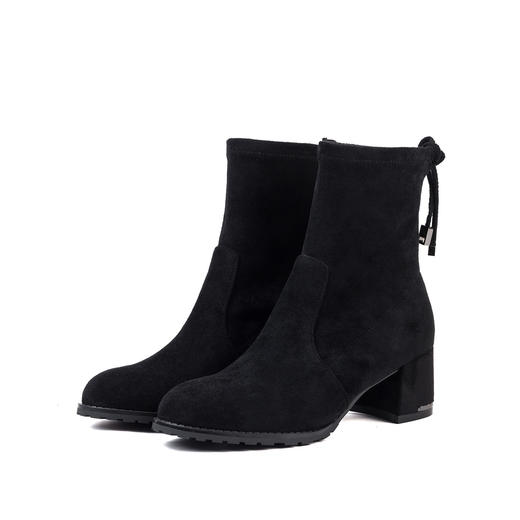 Safiya/索菲娅冬靴后系带套筒高跟女短靴SF84116008 商品图2