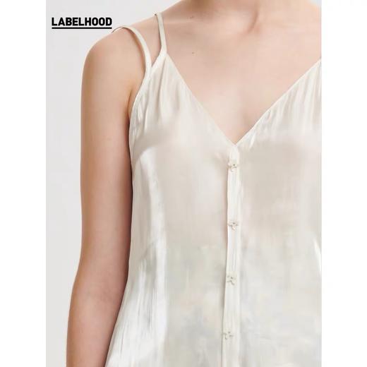 deepmoss2020春夏新款 设计感象牙白贝母水泽吊带 dm20ssTP10X5 商品图4