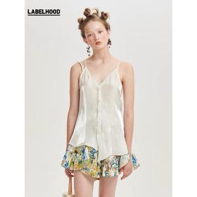 deepmoss2020春夏新款 设计感象牙白贝母水泽吊带 dm20ssTP10X5