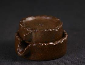 双磨盘双层倒流香精品铜器