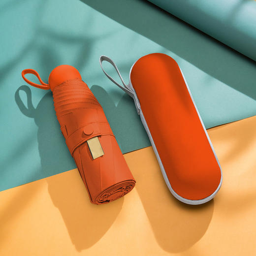 雨伞五折伞8骨防晒胶囊黑胶折叠居家日用太阳伞遮阳晴雨伞 商品图5