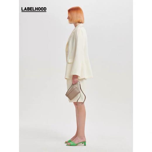 deepmoss2020春夏新款乳白色修身简约长袖西装外套女 dm20ssCT02AM 商品图3