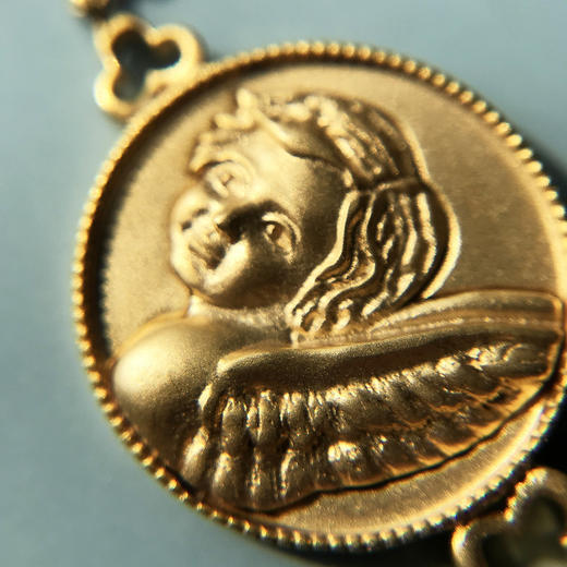 【天使的祈祷】金币白翡手链 商品图2