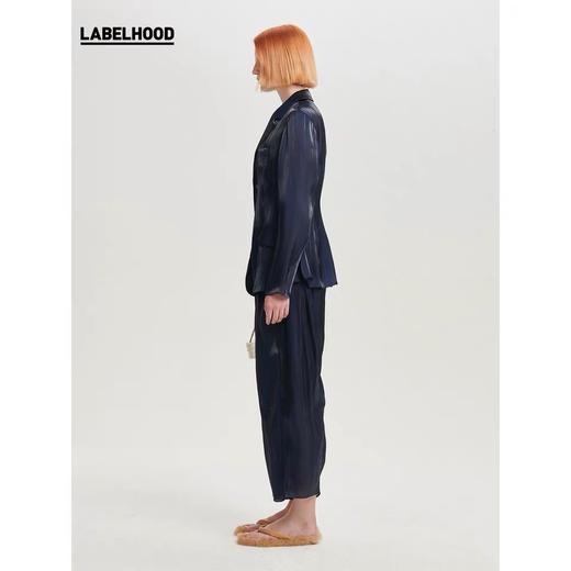 deepmoss2020春夏新品 雾蓝水泽西装外套女中长款 dm20ssCT05X6 商品图2