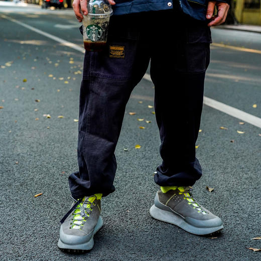 FOOT INDUSTRY 19A502 户外机能翻毛皮厚底鞋钉休闲运动鞋/荧光灰 商品图0