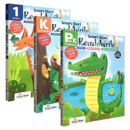 【安潇推荐】Evan-Moor Smart Start Read and Write 聪慧启蒙系列 有声阅读与拼写 美国加州原版教辅 商品图1