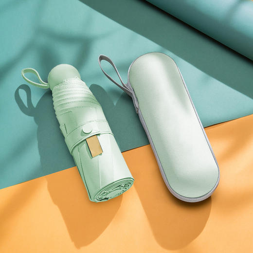 雨伞五折伞8骨防晒胶囊黑胶折叠居家日用太阳伞遮阳晴雨伞 商品图7