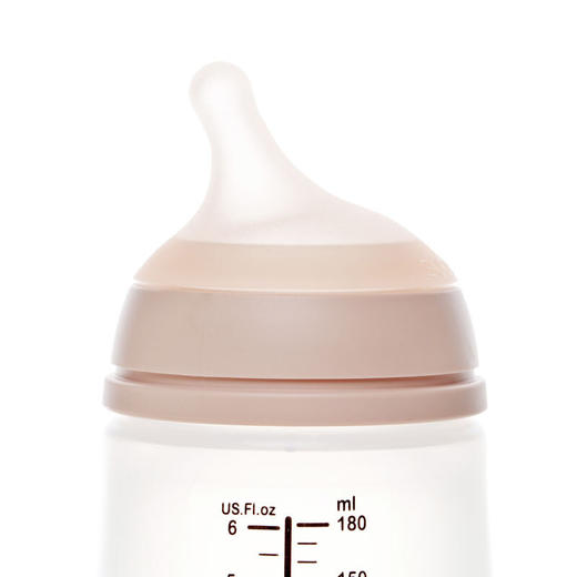 苏维妮 硅胶奶瓶 宽口径 进口新生儿宝宝 0个月以上 奶嘴流量可调节 仿母乳型 防摔 180ml 商品图3