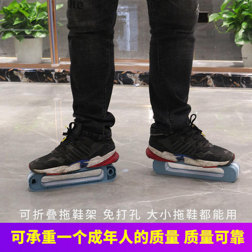 TX-抖音同款可折叠三合一鞋架伸缩免打孔一变三浴室置物架 商品图2