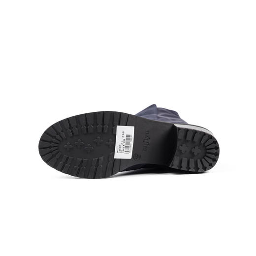 Safiya索菲娅冬季拼色舒适圆头中粗跟时尚女靴长靴子SF84117012 商品图3