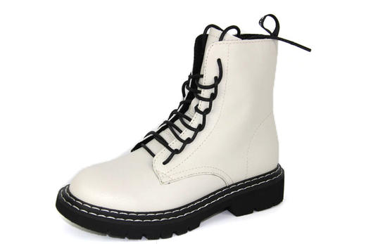 豪行秋季新款29378515韩版时尚百搭系带马丁靴短靴裸靴正品女靴子 商品图1