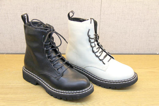 豪行秋季新款29378515韩版时尚百搭系带马丁靴短靴裸靴正品女靴子 商品图3