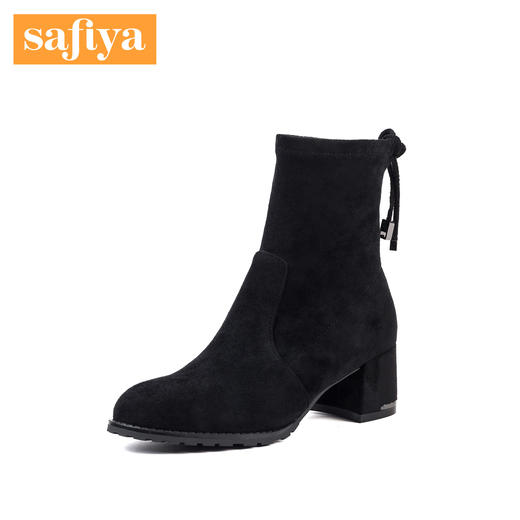 Safiya/索菲娅冬靴后系带套筒高跟女短靴SF84116008 商品图1
