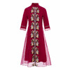 YFN-19520新款中国风改良后现代欧根纱刺绣旗袍连衣裙 商品缩略图4