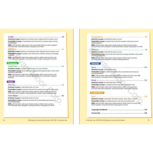 【Evan-Moor Best】Skill Sharpeners Grammar & Punctuation 技能铅笔刀 语法与标点  美国加州原版教辅 商品图10