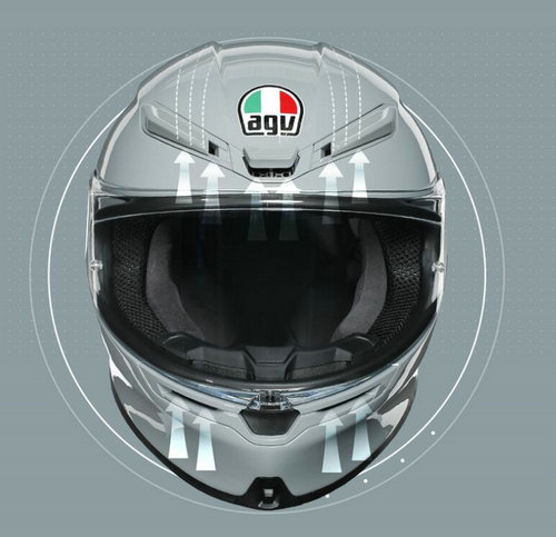 新款agvk6超轻防雾摩托机车赛车四季安全头盔帽全覆盖盔男女