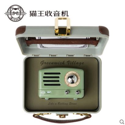 猫王收音机 MW-2A绿色经典便携式手机无线蓝牙小音箱迷你音响低音炮大音量高音质家用 商品图4