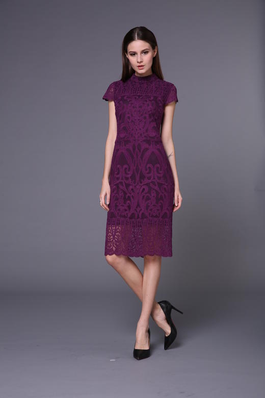 2S7841--紫色连衣裙--《花园的石阶》--《生命之美-梵高的花园》 商品图1