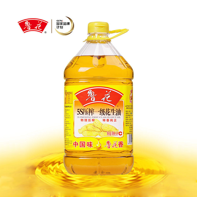 鲁花5S压榨一级花生油 5L桶装食用油调味品