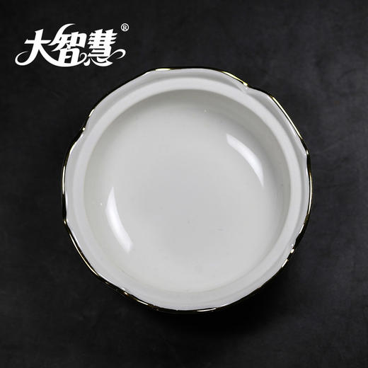 【大智慧】 TC35描金白瓷薰香炉檀香炉供佛盘香炉 商品图4