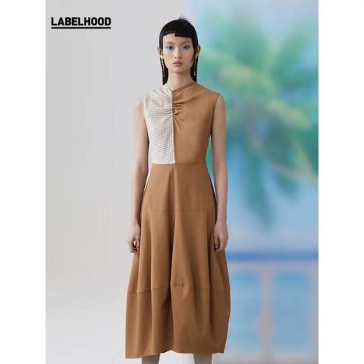 FFIXXED STUDIOS 2020春夏新款蓬松锥形长裙连衣裙米黑白拼色款 WOMDRSS20.05 商品图6