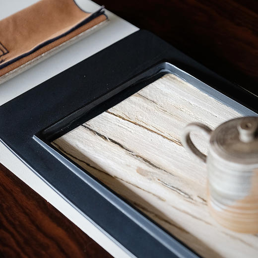 缘石台/慈渡茶盘/木化石+玉潭砚干湿两用 商品图3