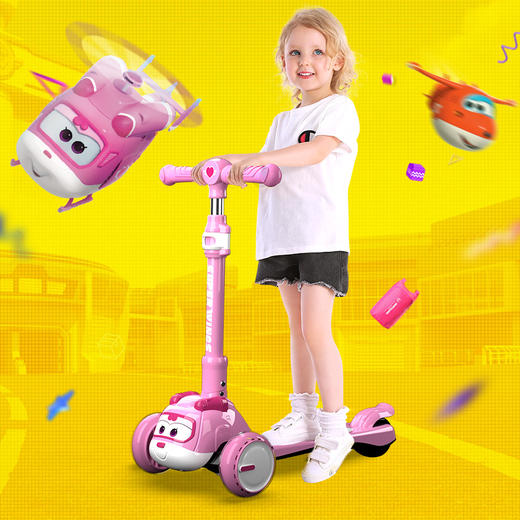 2020超级飞侠 儿童滑板车688/699单脚滑1-12岁宝宝小孩2折叠3滑滑溜溜6男女孩 商品图3