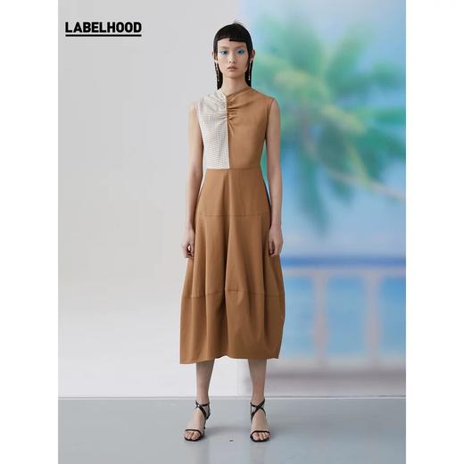 FFIXXED STUDIOS 2020春夏新款蓬松锥形长裙连衣裙米黑白拼色款 WOMDRSS20.05 商品图5