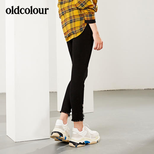 oldcolour冬季牛仔裤女修身时尚牛仔长裤L42113228吊牌价599 商品图2
