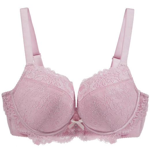 奶糖派大罩杯文胸花颜蕾丝春夏薄款透气上托侧收稳定女大码内衣圆盘半球木瓜 商品图1