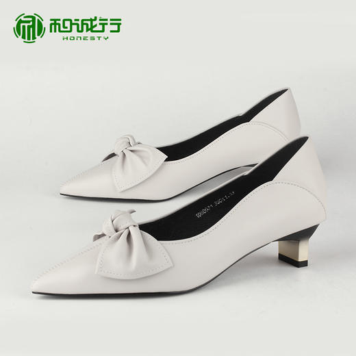 和诚行2019chic小皮鞋女英伦学院风尖头韩版百搭ins鞋子春1080071 商品图2