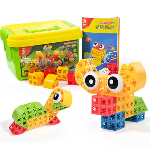 优课库|四喜人 咕噜咕噜大发现 立体3D缤纷品果积木儿童六面拼插大颗粒益智玩具 商品图0