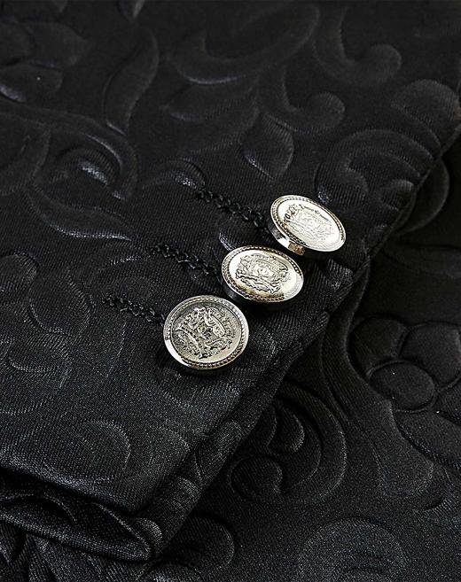 Marco Azzali 黑色立体压花空气层单上衣 H3702200 商品图3