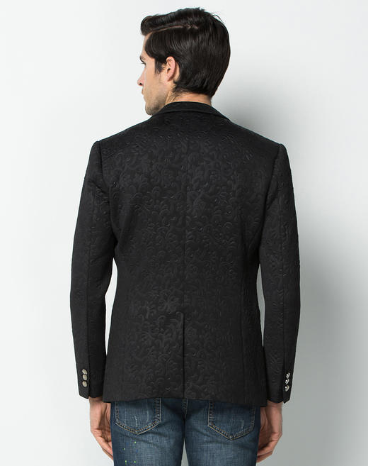 Marco Azzali 黑色立体压花空气层单上衣 H3702200 商品图2