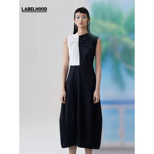 FFIXXED STUDIOS 2020春夏新款蓬松锥形长裙连衣裙米黑白拼色款 WOMDRSS20.05 商品图1