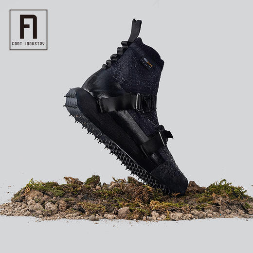 FOOT INDUSTRY 19A601 户外机能防水半自动鞋扣Hiking高帮鞋/黑 商品图1