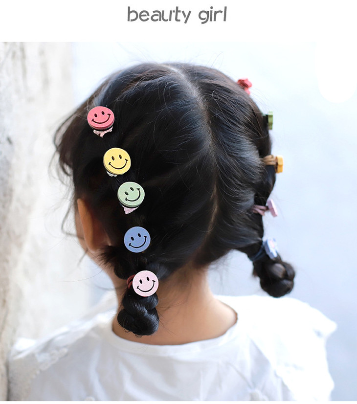 韩版小女孩新款卡通发绳女童宝宝不伤发头绳扎头发小皮筋儿童发圈两组