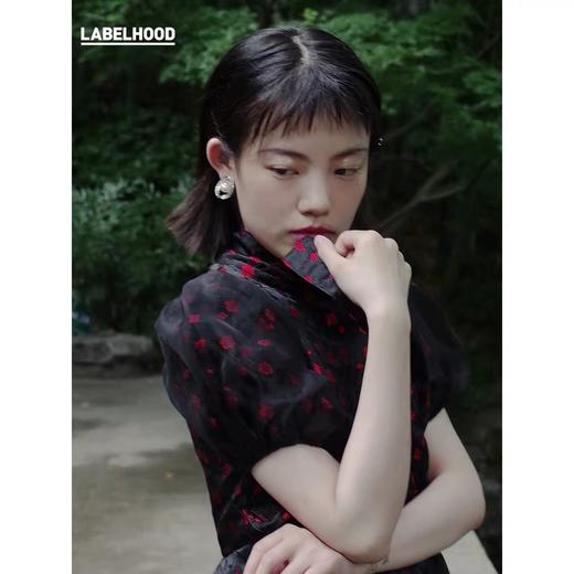 SHIITAKE莫比乌斯环珍珠水钻环型耳夹 SH20MREC 商品图3