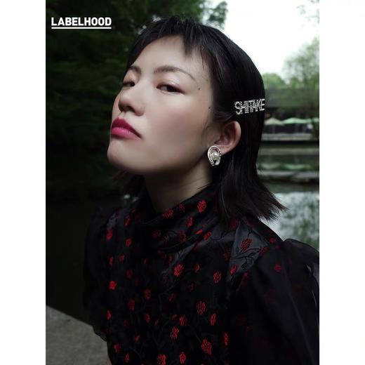 SHIITAKE莫比乌斯环珍珠水钻环型耳夹 SH20MREC 商品图2