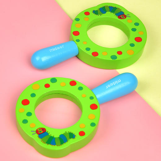 mideer弥鹿好饿的毛毛虫儿童放大镜 卡通可爱植物观察科学玩具 商品图4