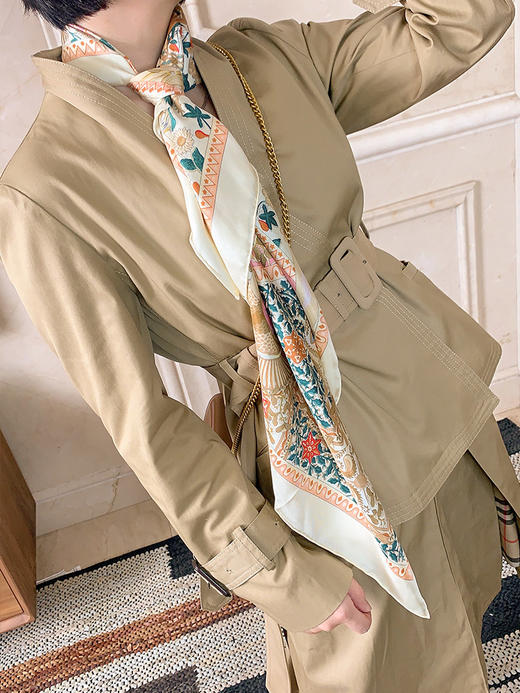 【三八节丝巾福利专场】爱美女士福利！丝奢JI品牌代工厂制斜纹100真丝丝巾手工印花 柔滑亲肤 轻盈爽滑透气 收藏JI爱MA仕同款 商品图6