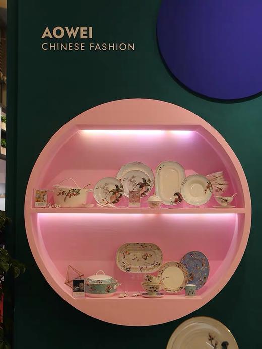 【百鸟朝凤】奥唯颐和园 碗碟套装家用乔迁礼物景德镇碗盘餐具 中国风百鸟朝凤 六人食30头/十人食60头 商品图4