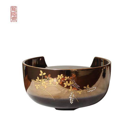 龙隐斋/厂家直发 小观山/黑金地金银花 家用茶炉煮茶器铁壶银壶烧水炉 商品图4