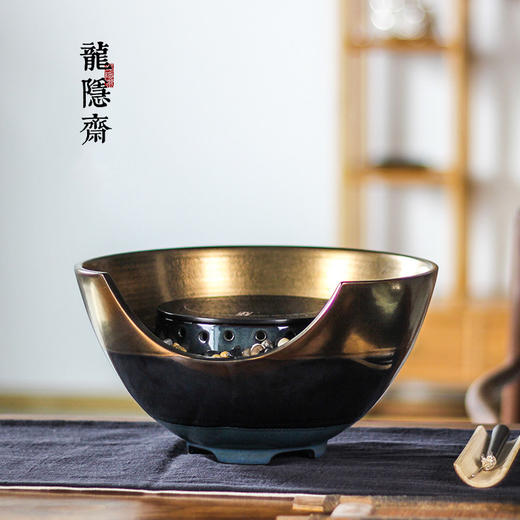 龙隐斋/厂家直发 金银烧观山电陶炉煮茶小型台式煮茶炉功夫茶专用电茶炉银壶铁壶陶壶烧水泡茶炉 商品图6